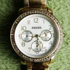 Fossil Womens Gold Color Watch ES-2968 battery -  works well