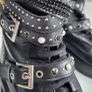ZARA black studded strap chunky lace-up boots Sz 37 - Bnwot Rrp 69.99 Image 6