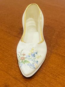 Vintage Cre Irish Porcelain Ladies Shoe - rare find