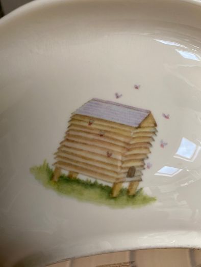 Beautiful Rare Vintage Aynsley Fine Bone China Edwardian kitchen garden - Jug and Wash Bowl