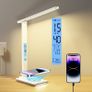 LED Desk Lamp with Wireless Charger, USB Charging Port, 5 Colors 5 Brightness Dimmable Eye-Caring Desk Lamp, Night Lights, Clock & Calendar & Temperature Table Lamp for Home Office MULTIPLE COLOURS AVAILABLE (FREE SHIPPING) Image 7