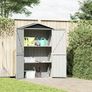 Garden Shed Anthracite 116x45x175 cm Galvanised Steel Image 6