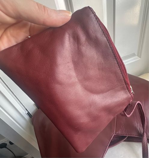 Burgundy leather bag from Muubaa
