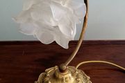 Art noveau brass swan neck desk lamp