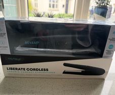 REVAMP Liberate Cordless Compact Ceramic Hair Straightener - Black