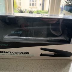 REVAMP Liberate Cordless Compact Ceramic Hair Straightener - Black