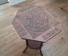 Carved Wooden Side Table