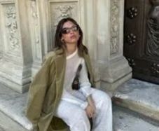 Reduced Fab Zara Light Khaki Green Velvet Coat