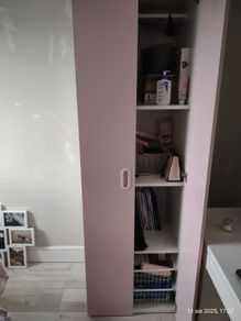 Ikea Children wardrobe with light pink fronts (house clearance)