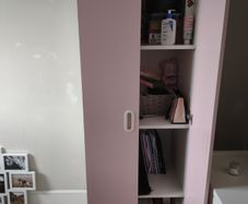 Ikea Children wardrobe with light pink fronts (house clearance)