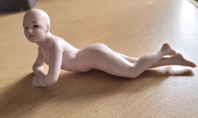 Vintage german bisque nude miniature lady