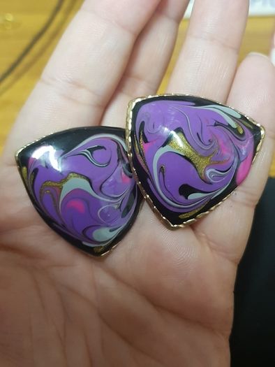 Vintage Shield Shaped Earrings