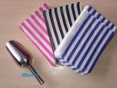 Job Lot 300 candy bags stripe bags + stainless steel scoop deal for candy weddings parties candy cart shop small retails and sweet shops SIZE 5x7 inches eco friendly