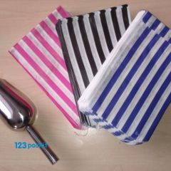 Job Lot 300 candy bags stripe bags + stainless steel scoop deal for candy weddings parties candy cart shop small retails and sweet shops SIZE 5x7 inches eco friendly