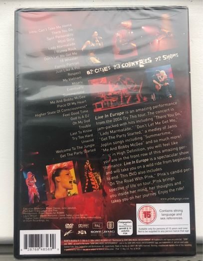 Pink -Live in Europe 2004 -Try This Tour -New