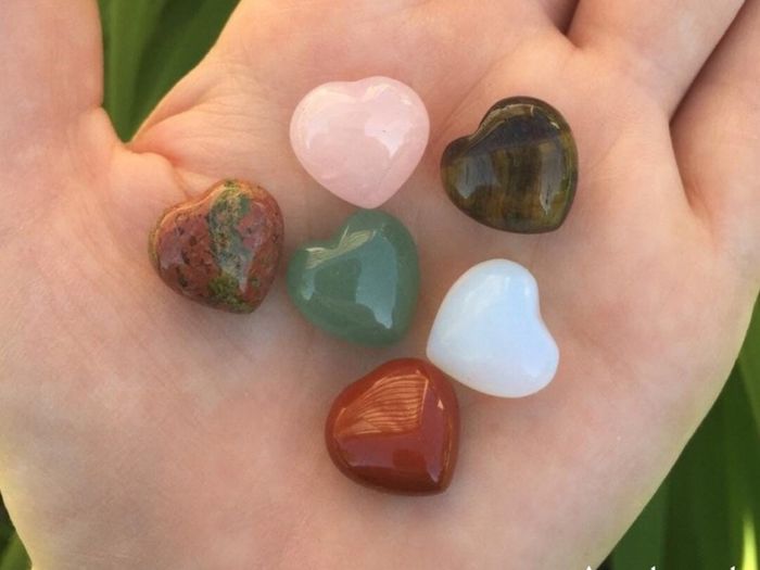 Mini Crystal Carvings Gemstones Mushroom, Heart, Star, Moon ect