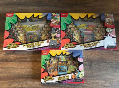 Pokemon Ascended Heroes Premium Poster collection and deluxe pin collection bundle