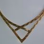 Vintage Solid 9ct Gold 375 Flat Herringbone Style Wishbone Necklet 2,08g Image 7