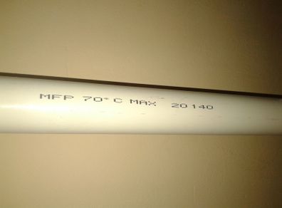 32 mm pipe, MFP, white, 158,5 cm long