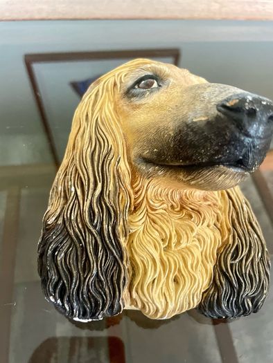 Vintage 20th Century Afghan Hound Chalkware Bust Legend Products