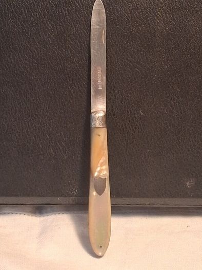 6 Inch Sterling Silver Mother of Pearl Victorian Fruit Knife