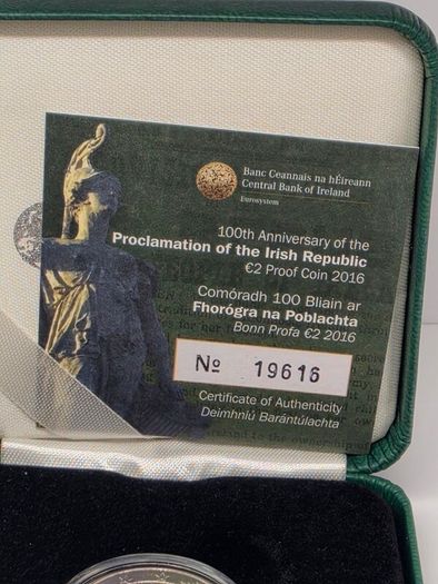 Ireland 2016 Proof 2 Euro Coin 100th Anniversary of the Proclamation of the Irish Republic