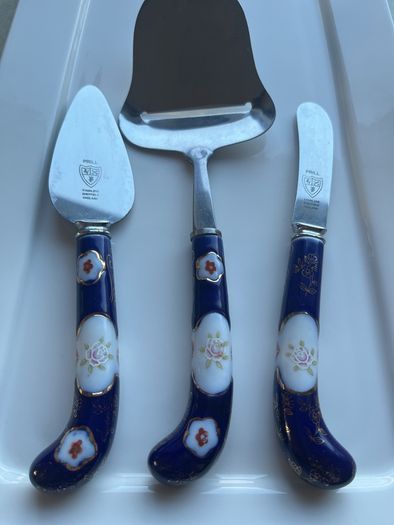 Antique Prill 3pce Cheese Set with 15inch Serving Platter