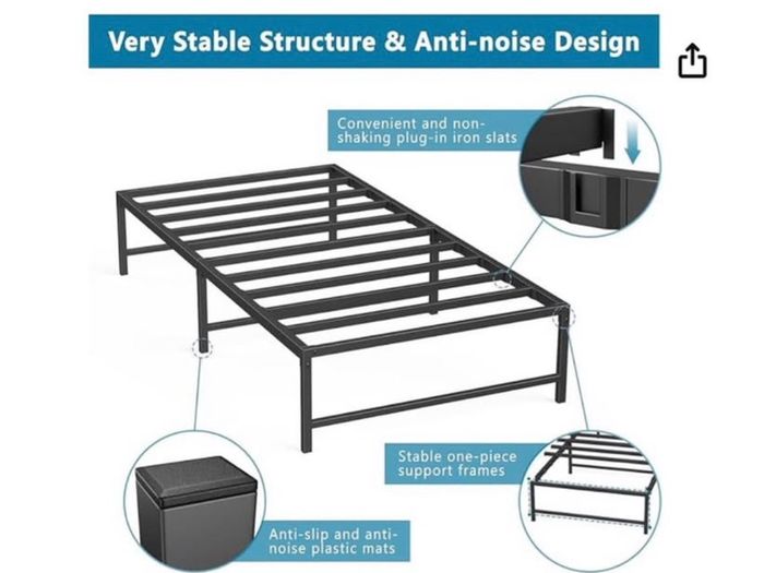 2 Full Bed Sets: Zinus SmartBase Frames