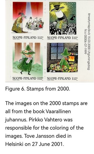 Moomin Stamps Booklet Mint MNH 15/3/2000