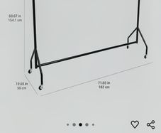 Clothes Rail - on wheels - Heavy Duty 1.8m