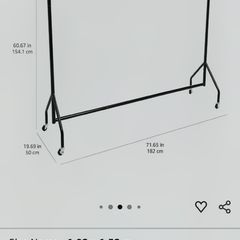 Clothes Rail - on wheels - Heavy Duty 1.8m