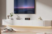 Floating TV Stand Unit with RGB LED Light - 220CM Wall Mounted