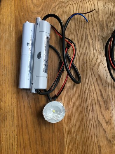 Emergency lighting , 3W non maintained LED with battery back up.