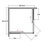 BESCO Shower Enclosure Square Chrome 90x90x185cm Image 3