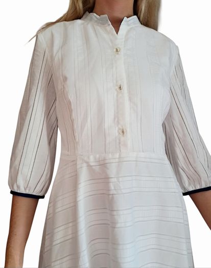 Vintage eyelet fit-and-flare handmade dress