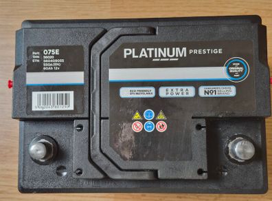 Car Battery PLATINUM Prestige 075e 60Ah