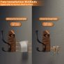 Coat Hooks Wall Mounted, 4 Pack Wooden Coat Hooks with 2 Install Ways, Natural Wood Coat Hooks for Wall to Hang Clothes, Coat, Towel, Keys, 4 Screws, 4 Double-Sided Patchs, Brown (FREE POSTAGE) Image 5