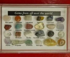 Gemstones in case.