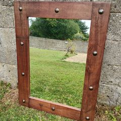 Oak mirror