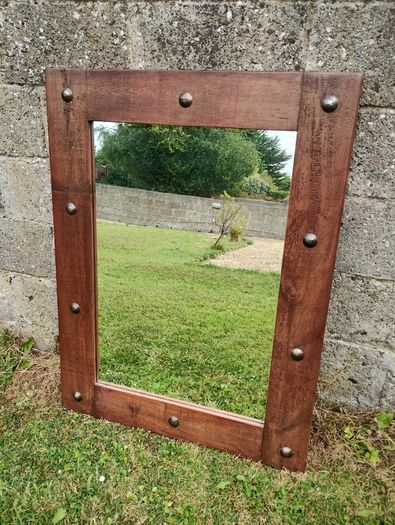 Oak mirror