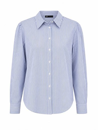 Zara Blue Striped Shirt