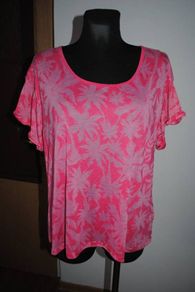 M&S Woman pink palms pattern top size UK16 EU44 Perfect condition Postage included