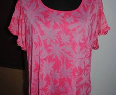 M&S Woman pink palms pattern top size UK16 EU44 Perfect condition Postage included