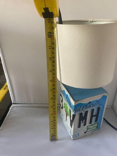 US Reg Plate table lamp