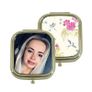 Personalised with photo or image Square Compact Pocket Mirror - Gold and rose gold colors Image 4