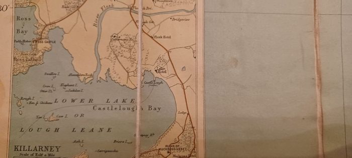 Vintage Map of Killarney and Cork