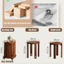 Stacking nest of tables stools Dining, Makeup Stool, Bedside Table, or Small Side Table. Image 7
