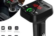 2.1a Wireless Bluetooth Handsfree Car Kit FM Transmitter MP3 Player Dual USB Charger