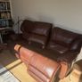 Electric Recliner Couch - Brown Leather Image 2