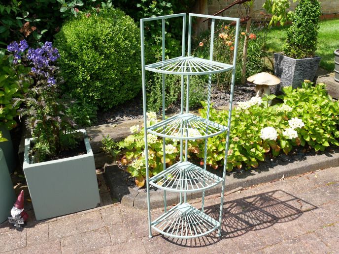 4 Tier Corner Shelf Pistachio Green D10097
